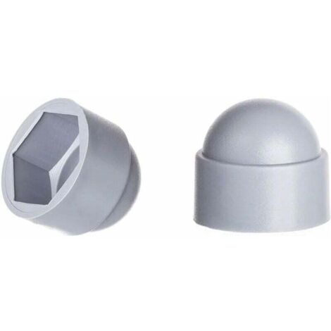 （Gris）Cache-écrous M10 pour clé de 17， 100 pcs.