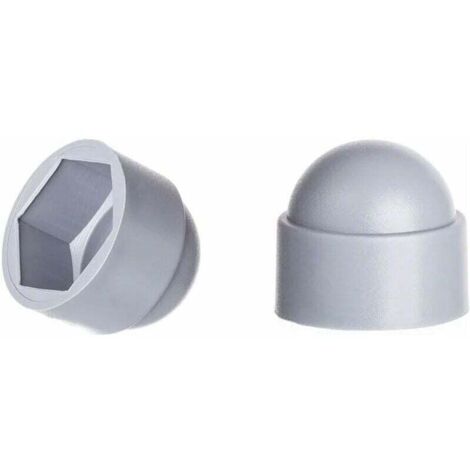 （Gris）Cache-écrous M10 pour clé de 17， 100 pcs.