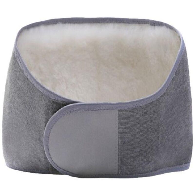 Gris,Ceinture Protection Lombaire Chaud Hiver Ceinture Auto Chauffante en Laine Ceinture Soutien Rein Dos Lombes Taille Elastique Protège Ceinture