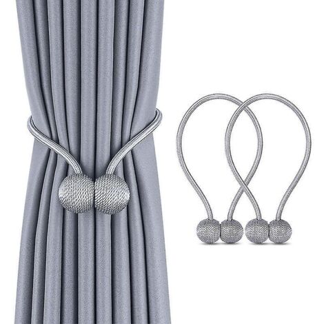 grisdeuxembrasses Rideaux Embrasse Rideau Aimante Tressage Magntiques Rideaux Boucle
