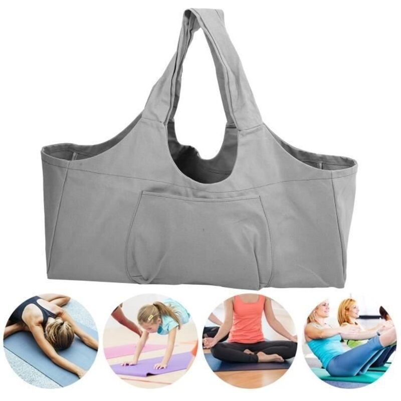 (Gris)Sac de yoga - Surdimensionné - Grande capacité - Léger - Pratique