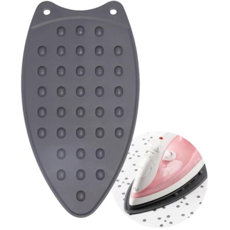 (Gris)Silicone Repose Fer,Le Repassage du Tapis résistant à la Chaleur,Support pour Fer à Repasser en Silicone,pour Planche à Repasser, Tapis de