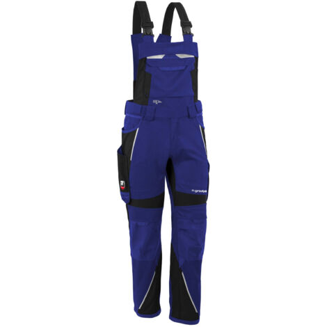 Grizzlyskin Latzhose "IRON" kornblau/schwarz N68