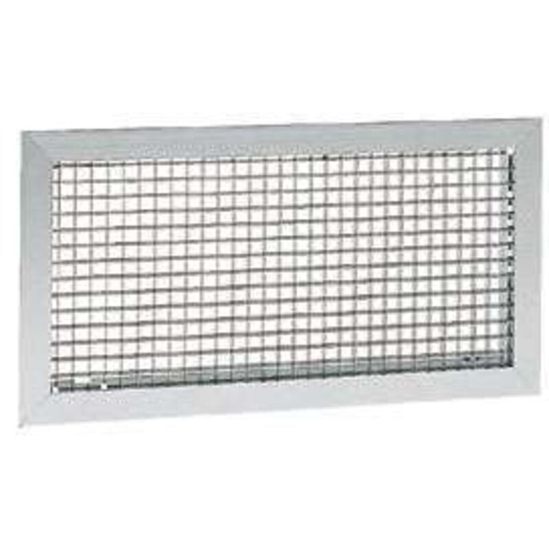 Atlantic - Grille de reprise. Montage mural ou plafond. Couleur Aluminium anodisé - grk 400X200 - 528301 528301