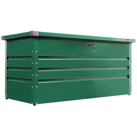 Grner Metall Gartenbox Behalter 132x61x62 cm ZIPPER zi-gab132gr