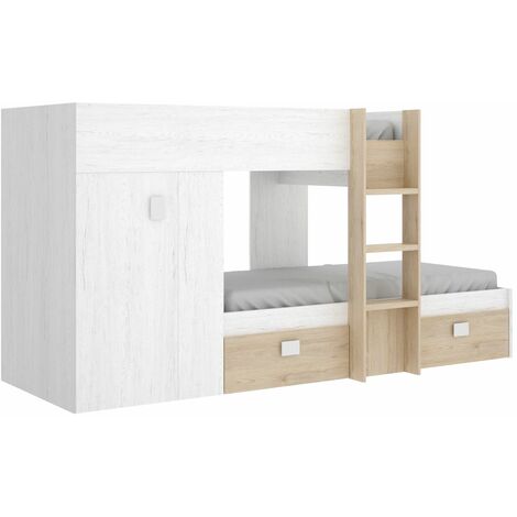 Cabecero de cama para dormitorio Mueble cabecero estilo moderno blanco  100x18,5x104,5 cm ES16511A