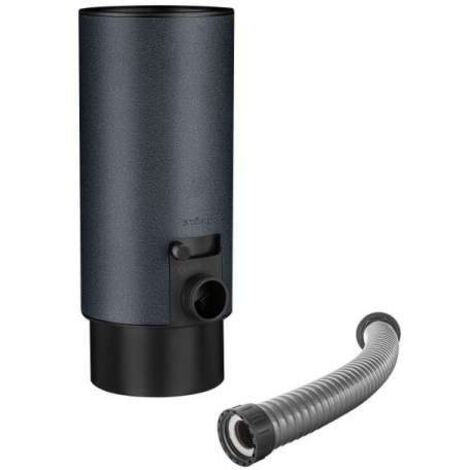 GRÖMO ALUSTAR Design-Wassersammler - TX - Anthrazit ø100 mit Schlauchset, 88771
