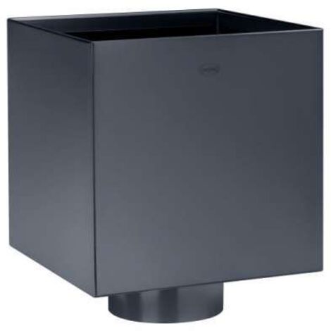 GRÖMO ALUSTAR Flachdach-Wasserfangkasten Anthrazit ø100 kubisch ohne Zulauf, SX (glatt), 82871