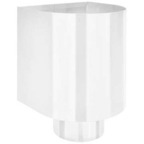 GRÖMO ALUSTAR Flachdach-Wasserfangkasten SX Weiß ø80 halbrund ohne Zulauf 185x180x160 mm, 82884