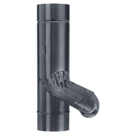 GRÖMO ALUSTAR Regenwasserklappe Anthrazit ø100 mit V2A Sieb, TX (strukturiert), 88741