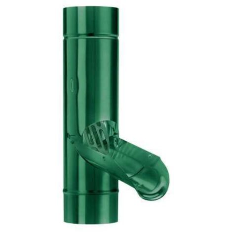 GRÖMO ALUSTAR Regenwasserklappe Moosgrün ø100 mit V2A Sieb, SX (glatt), 82745