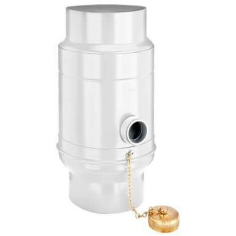 GRÖMO ALUSTAR Wassersammler Weiß ø80 mit Schlauchset, SX (glatt), 82704