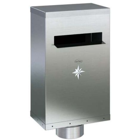 GRÖMO ZINK Wasserfangkasten TITANZINK ø100 Flachdach eckig ohne Zulauföffnung, 63196