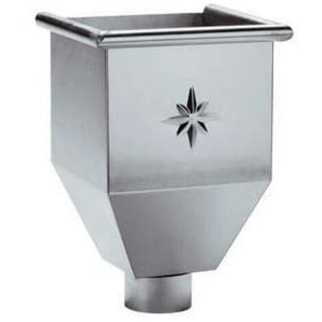 GRÖMO ZINK Wasserfangkasten TITANZINK ø80 quadratisch 250x250x370, 63690