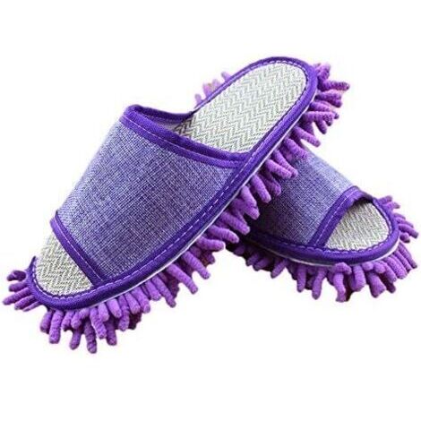 Größe S 36-38 Mikrofaser-Reiniger Haus-Schuhreinigung Form-Schuhreinigungs-Werkzeug, Lila