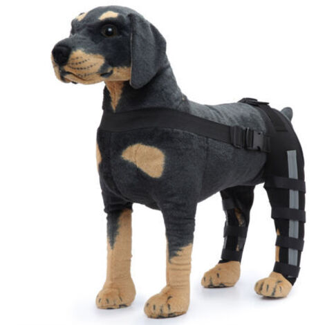 (Größe S) Doppelte Hinterbein-Schutz-Kniebandage für Hunde bei Kniescheibenluxation Arthritis hält das Gelenk warm, zusätzliche Unterstützung