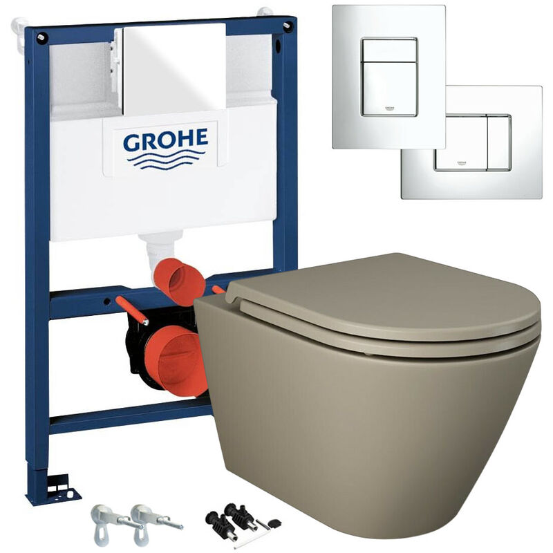 Grohe Euro Contemporary Wall Hung Rimless Comfort Height Toilet