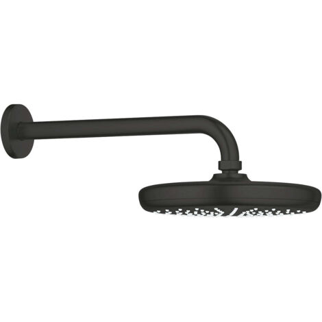 GROHE 10 221 824 TEMPESTA 210 Conjunto de ducha mural con brazo de 286 mm, 1 chorro Negro mate - ref: 10 221 824