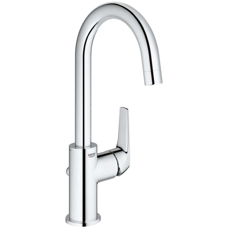 Grohe - Robinet salle de bains Start Flow - Mitigeur monocommande - Taille l - Chromé - Economie d'eau - 23811000