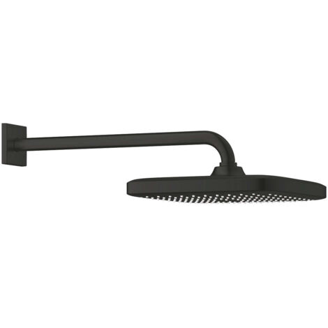 GROHE 26 687 243 TEMPESTA 250 Cube Conjunto de ducha con brazo mural 380 mm, 1 chorro Negro Mate - ref: 26 687 243