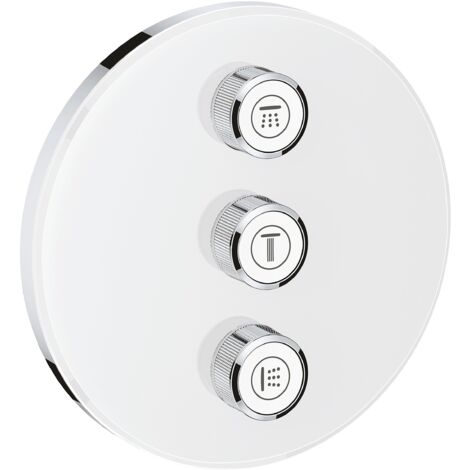 Grohe 29152LS0 Parte Esterna per Rubinetto da Incasso Triplo, Bianco, Rotondo