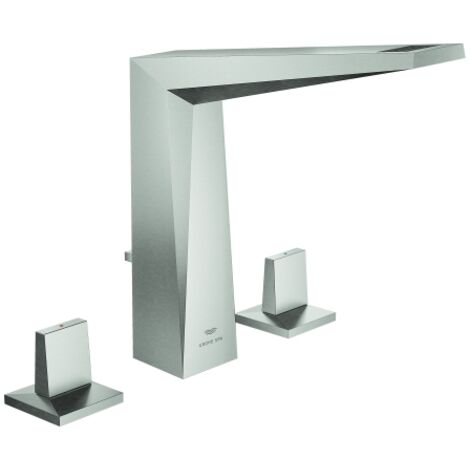 Grohe 3-Loch-Waschtischarmatur Allure Brilliant 1/2", L-Size, supersteel