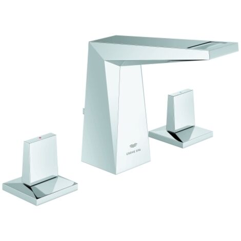 GROHE 3-Loch-WT-Batt. Allure Brilliant 20626 flacher Auslauf chrom, 20626000