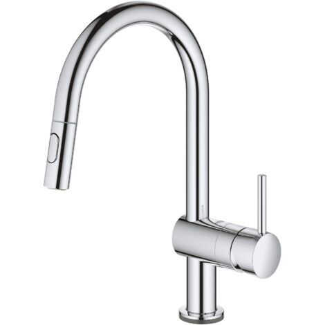 Grohe 31358002 Minta Touch Miscelatore Monocomando Elettronico, Bocca C, Elektronische Batterie, Cromo