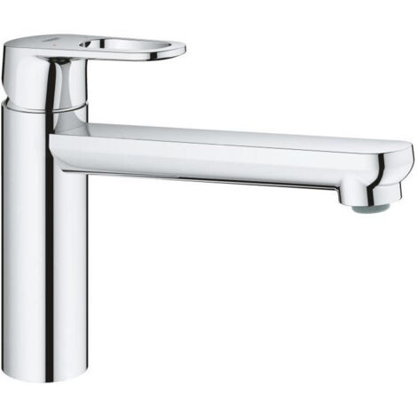 GROHE 31691000 Quickfix Start Flow, Miscelatore Monocomando per Lavello, Bocca Media, Sistema di Installazione Semplice, Cromo