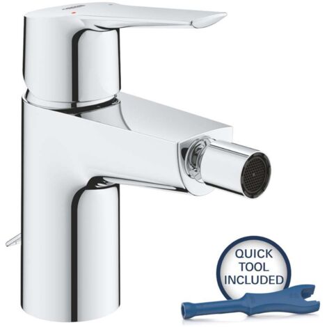 GROHE 32281002 Quickfix Start, Miscelatore Monocomando per Bidet Taglia S, Catenella Rientrabile, Cromo