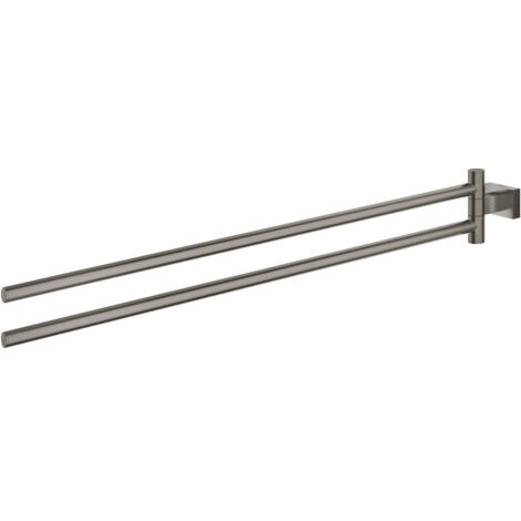 GROHE 40 624 AL1 ESSENTIALS CUBE Toallero Doble 44 Giratorio Grafito Cepillado - ref: 40 624 AL1