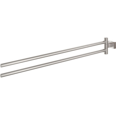 GROHE 40 624 DC1 ESSENTIALS CUBE Toallero Doble 44 Giratorio Supersteel - ref: 40 624 DC1
