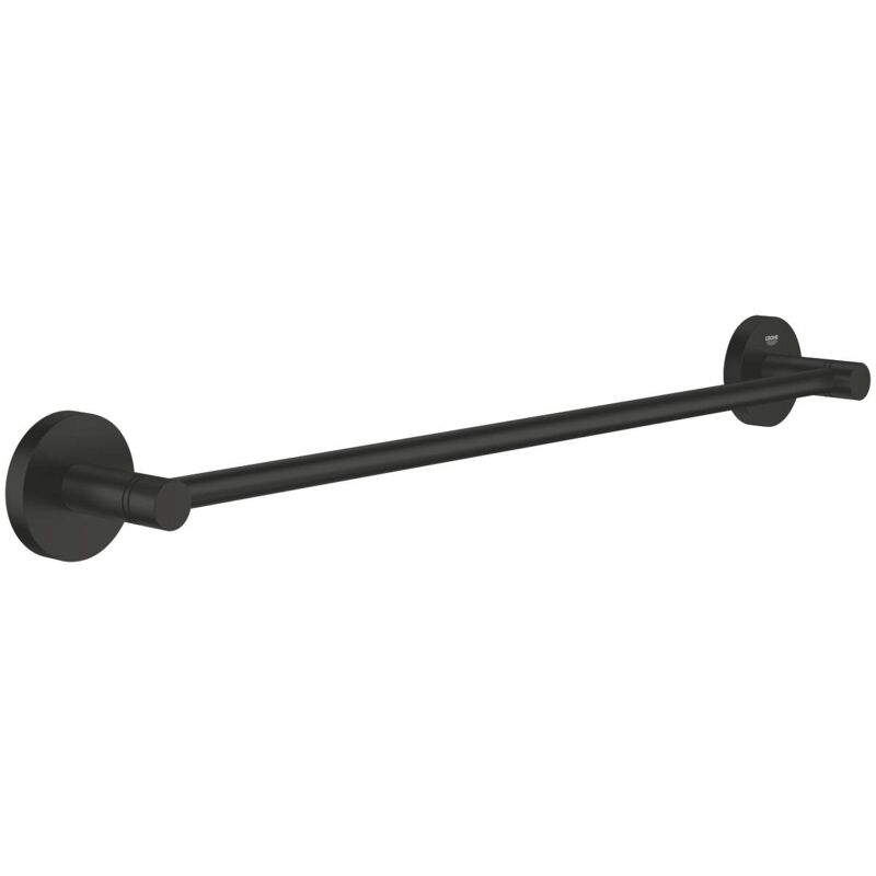 Grohe - Start barre porte-serviettes en métal et fixations cachées, noir mat (G411972430)
