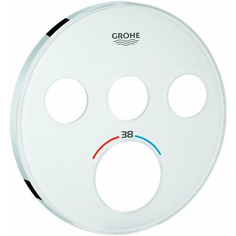 Grohe 49036 mostrina per SmartControl UP-THM tonda con 3 ASV moon white