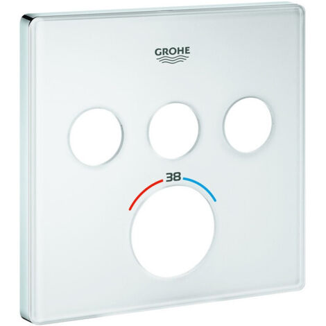 GROHE 49043LS0 Rosette 49043 pour SmartControl UP-THM carrée avec 3 ASV blanc lune