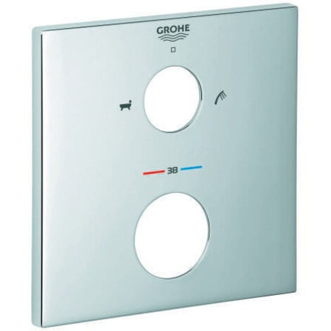 Grohe 49103 mostrina quadrata per THM - Set di finiture cromate