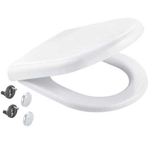 Grohe – Abattant WC SoftClose en duroplast blanc alpin – Installation facile – Amortisseur de fermeture – 42465000