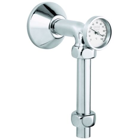 Grohe Abgangsbogen 12442 mit Thermometer mit Quetschverschraubungen 3/4"x1" chrom