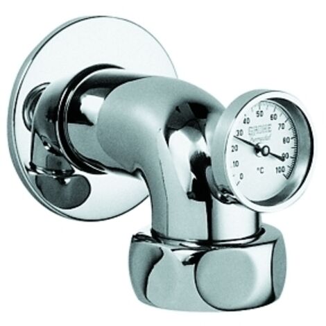 Grohe Abgangsbogen 12448 Ausladung 90mm mit Thermometer 2"x1 1/2" chrom