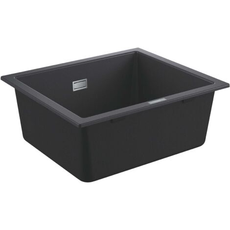 Grohe Abwäschen - Kompositspüle K700 mit Ablaufgarnitur, 53x46 cm, schwarz Granit 31654AP0
