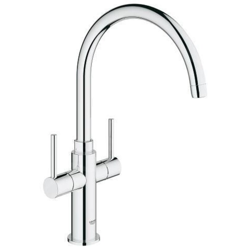 Grohe - Ambi Cosmopolitan Mélangeur évier 1/2'' avec bec pivotant, Chrome (30190000)