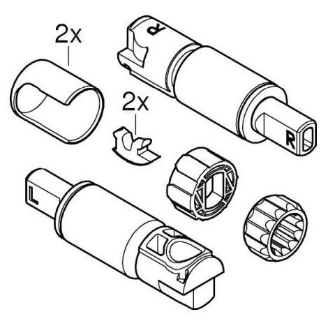 Grohe – Amortisseur pour abattant WC – Fermeture douce SoftClose – Matériau céramique – Fixation facile pour siège Cube