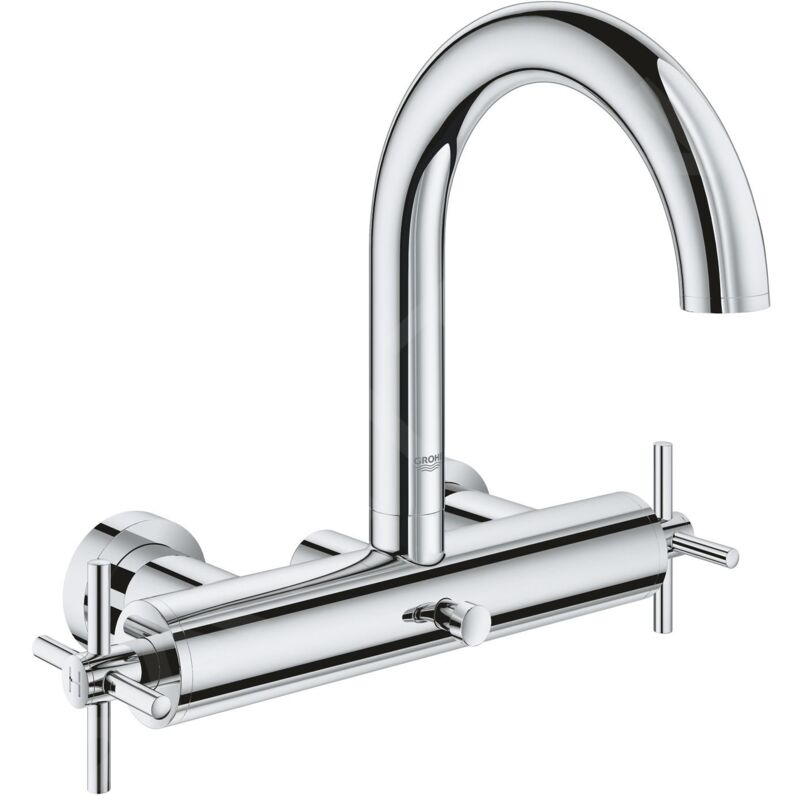 Grohe - Mélangeur de bain Atrio, dn 15, montage mural, poignées