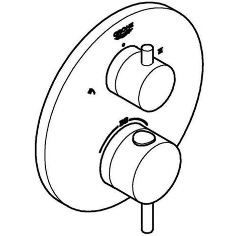 Grohe Atrio Thermostat-Brausebatterie, 2 Verbraucher, 24135AL3