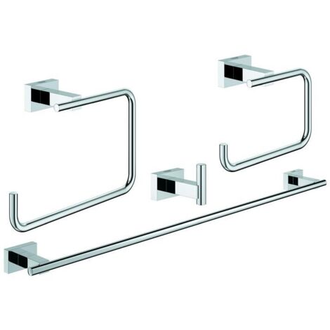 Grohe Bad-Set Essentials Cube 4 in 1, verdeckte Befestigung, chrom