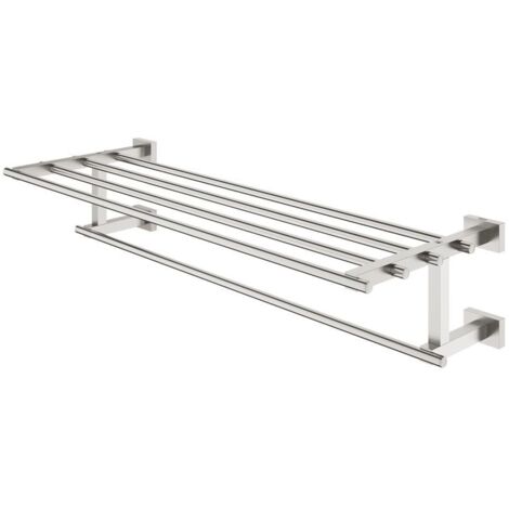 Grohe Badetuchhalter Essentials Cube 60cm, Mul, verd. Befestigung, supersteel