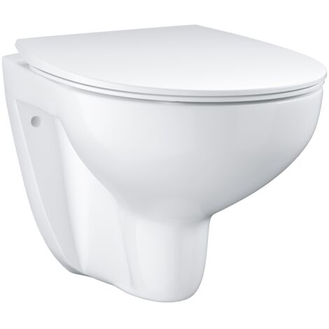 Grohe Bau Ceramic - WC suspendu avec abattant Slim, softclose, rimless, blanc alpin 39899000