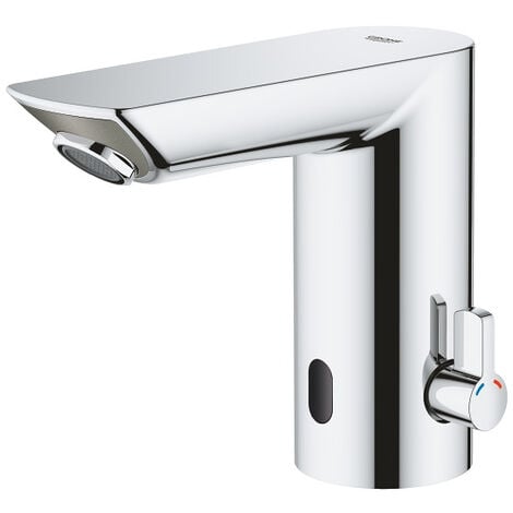 Grohe Bau Cosmopolitan E Mezclador de lavabo por infrarrojos de 1/2″ con limitador de temperatura ajustable, Cromo (36451000)