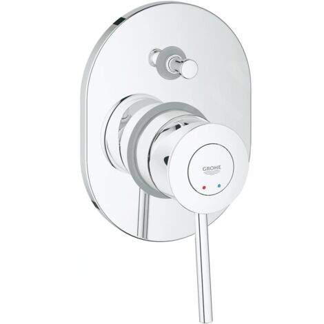 Grohe BauClassic - Mitigeur de baignoire encastré, avec corps, chrome 29047000