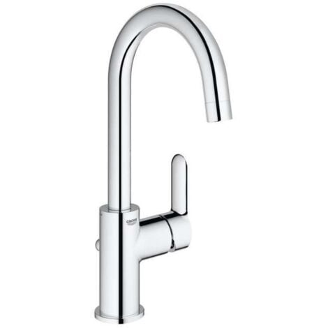 Grohe BauEdge L-Size Waschtischarmatur 23760000 chrom, mit Ablaufgarnitur, EcoJoy wassersparend